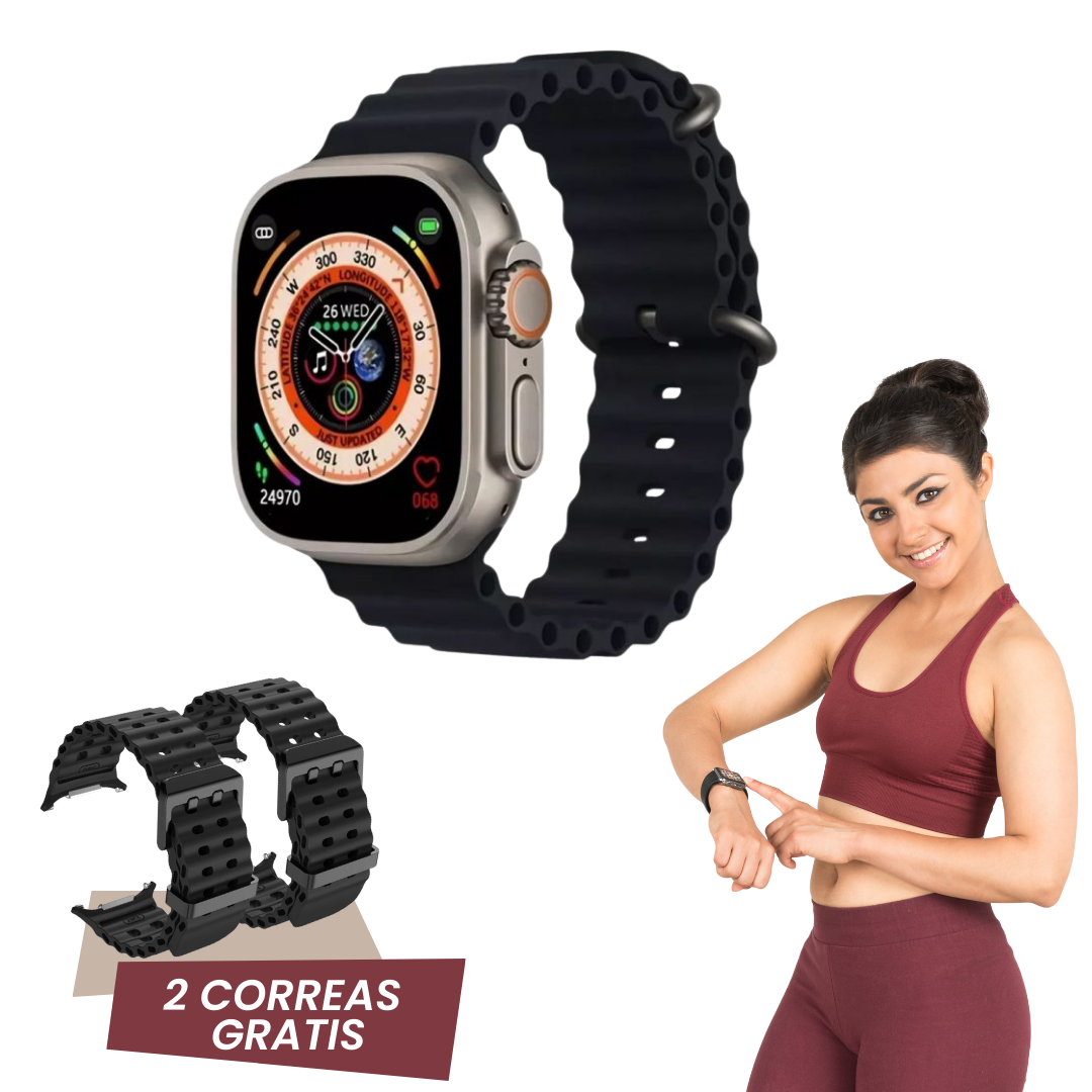 Reloj Inteligente Series 10 Ultra (+200 Funciones) + 2 Correas Gratis
