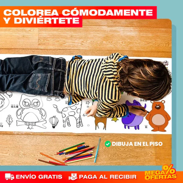 Rollo de Dibujo Autoadhesivo™ - Ideal para Colorear