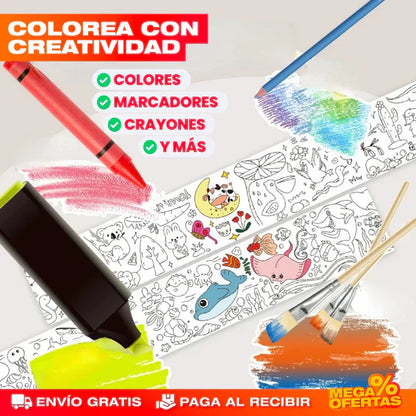 Rollo de Dibujo Autoadhesivo™ - Ideal para Colorear