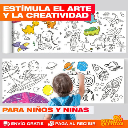 Rollo de Dibujo Autoadhesivo™ - Ideal para Colorear