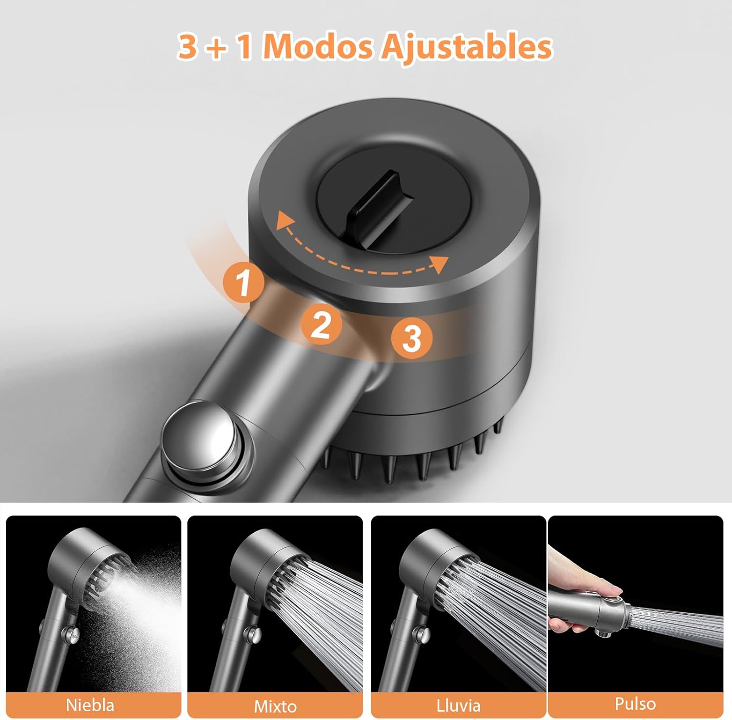 1+1 GRATIS HOY | HYDROLUXE™ Ducha con tecnología AirPress que multiplica la presión x4, sin obras. Ayuda a evitar rojeces y la caída capilar. Incluye 2 filtros GRATIS.