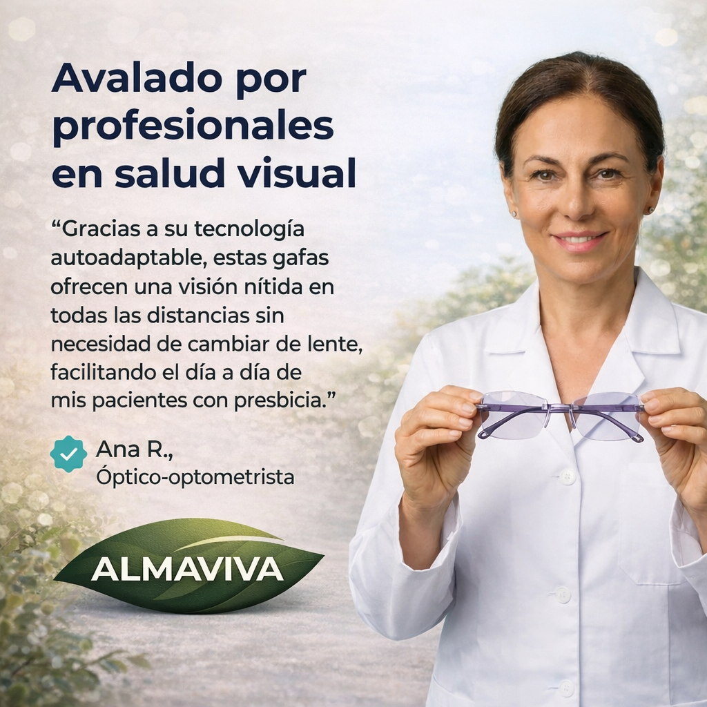 2X1 HOY l Las Únicas Gafas Autograduables Inteligentes Ray™ (Visión clara de cerca, intermedia y lejos en una sola gafa) l Protección Luz Azul y Rayos UV + Funda de cuero GRATIS l 30 días de prueba garantizada