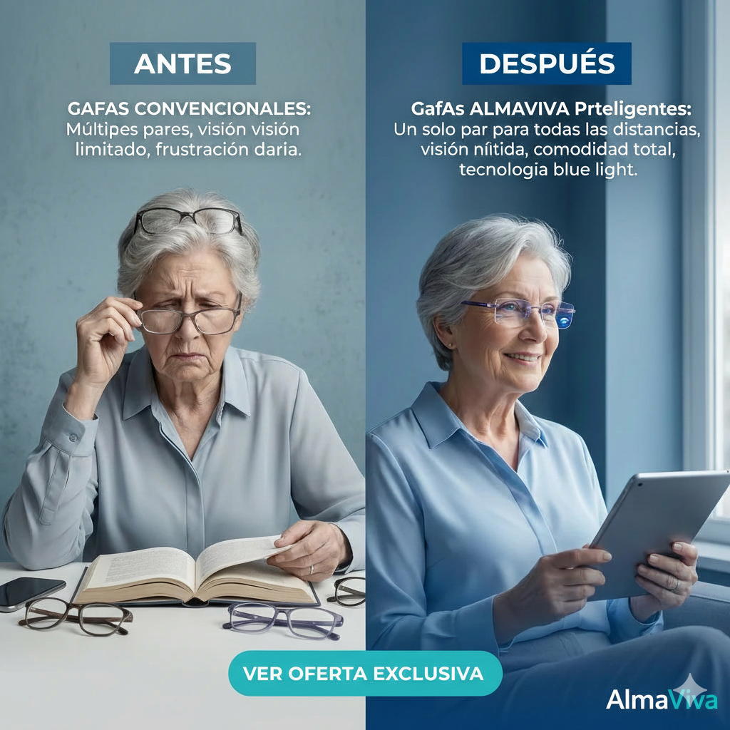 2X1 HOY l Las Únicas Gafas Autograduables Inteligentes Ray™ (Visión clara de cerca, intermedia y lejos en una sola gafa) l Protección Luz Azul y Rayos UV + Funda de cuero GRATIS l 30 días de prueba garantizada