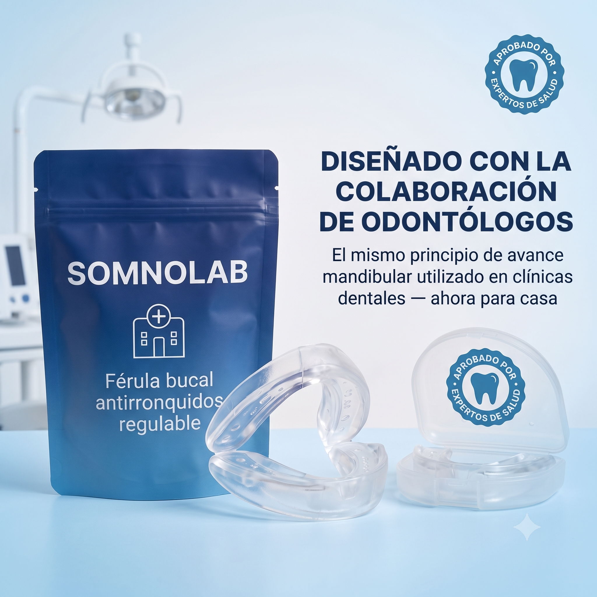 Elimina los ronquidos desde la primera noche – SomnoLab (+ ESTUCHE HIGIÉNICO PROTECTOR DE REGALO)