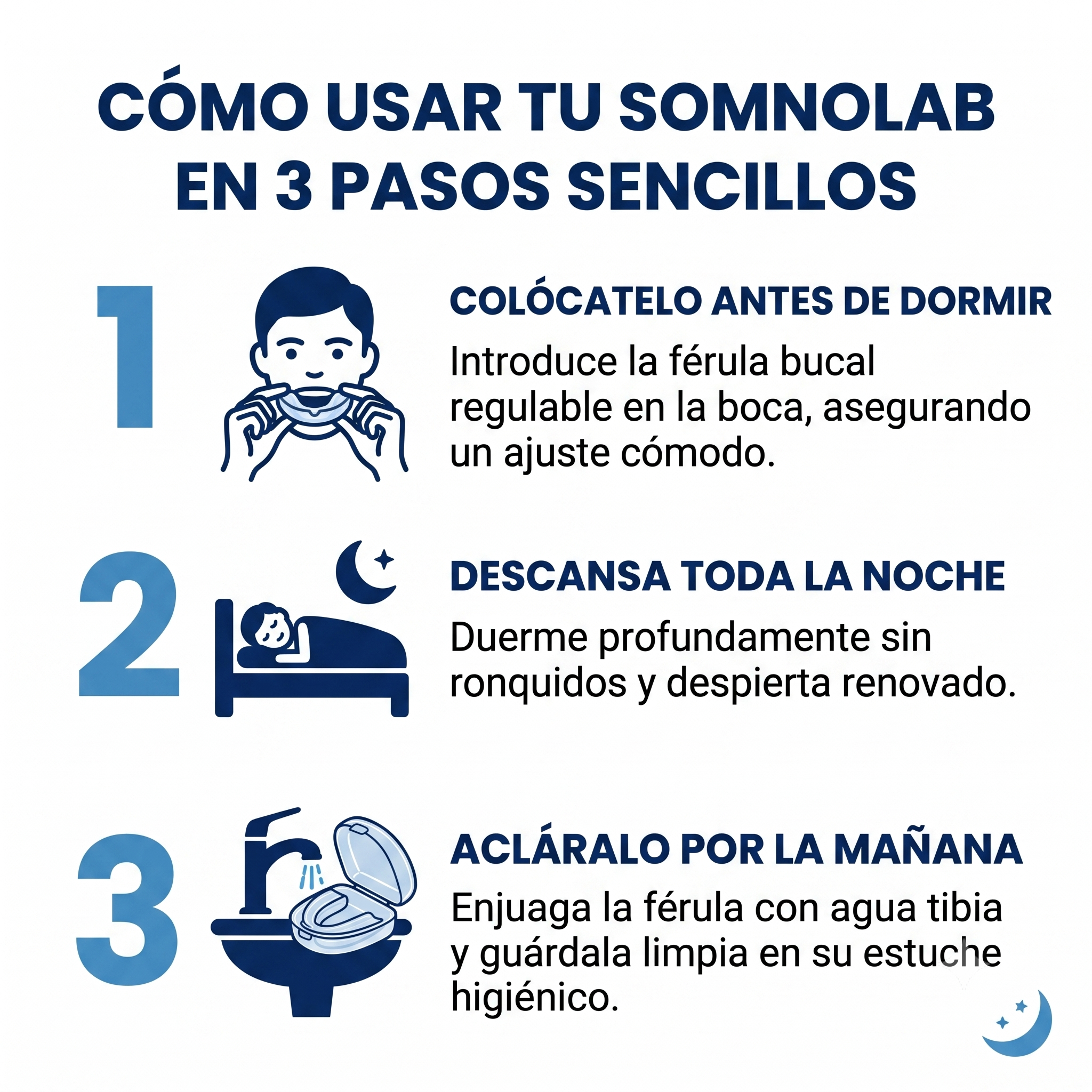 Elimina los ronquidos desde la primera noche – SomnoLab (+ ESTUCHE HIGIÉNICO PROTECTOR DE REGALO)