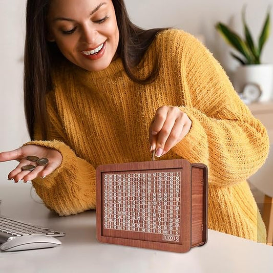 AhorraFácil™ - Hucha de Madera con Contador