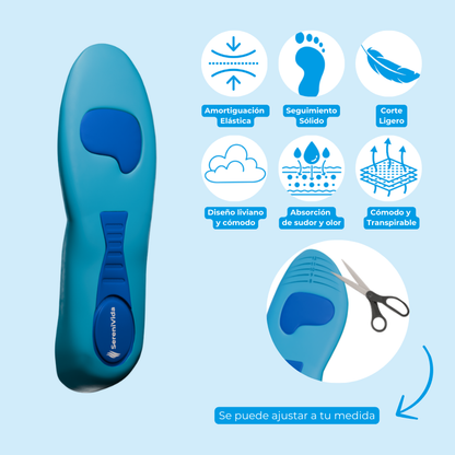 Plantilla Gel Activo Confort Unisex Uso Diario Talla 38 - 42